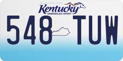 KY license plate 548TUW