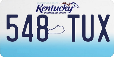 KY license plate 548TUX