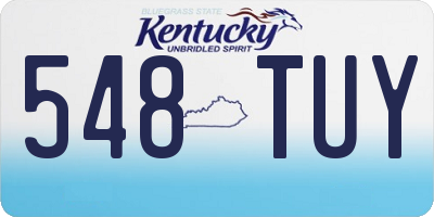 KY license plate 548TUY