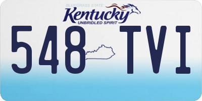 KY license plate 548TVI