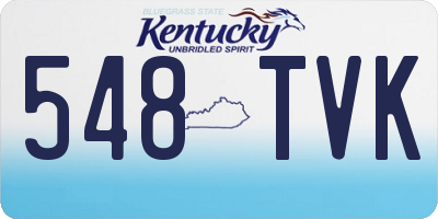 KY license plate 548TVK
