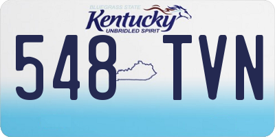 KY license plate 548TVN