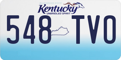 KY license plate 548TVO