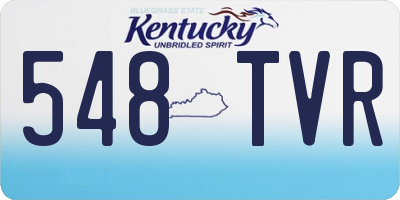 KY license plate 548TVR
