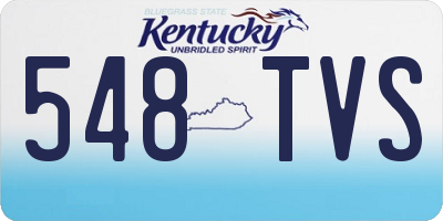 KY license plate 548TVS