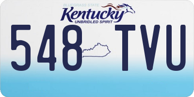 KY license plate 548TVU