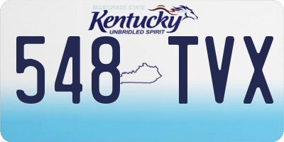 KY license plate 548TVX