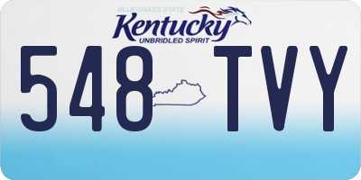 KY license plate 548TVY