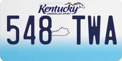 KY license plate 548TWA