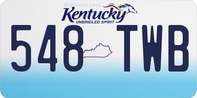 KY license plate 548TWB