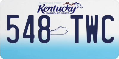KY license plate 548TWC