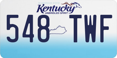 KY license plate 548TWF