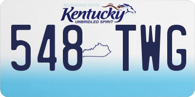 KY license plate 548TWG