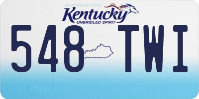 KY license plate 548TWI