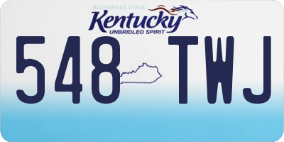 KY license plate 548TWJ