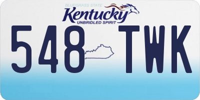 KY license plate 548TWK