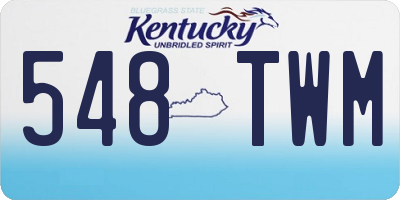 KY license plate 548TWM