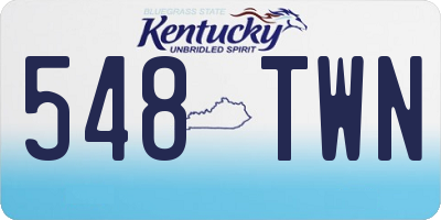 KY license plate 548TWN