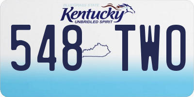 KY license plate 548TWO