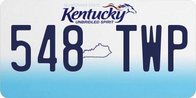 KY license plate 548TWP
