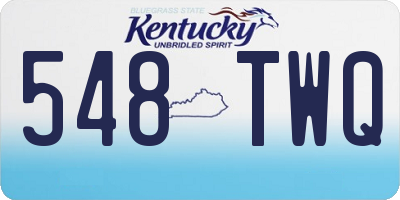 KY license plate 548TWQ