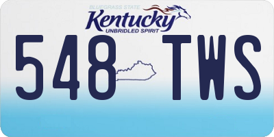 KY license plate 548TWS