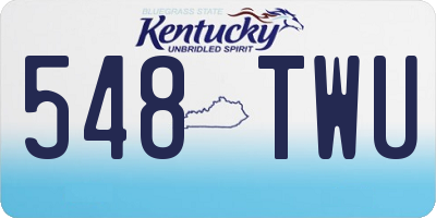 KY license plate 548TWU