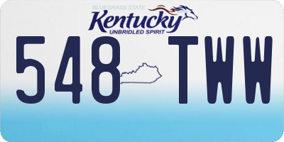 KY license plate 548TWW