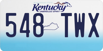 KY license plate 548TWX