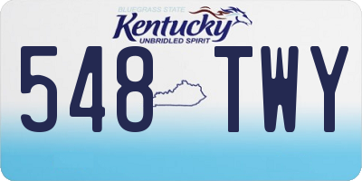 KY license plate 548TWY