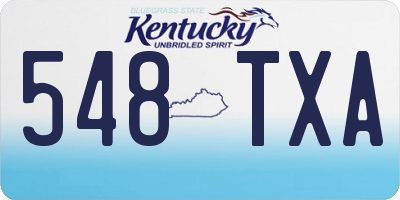 KY license plate 548TXA