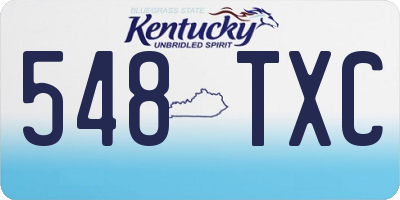 KY license plate 548TXC