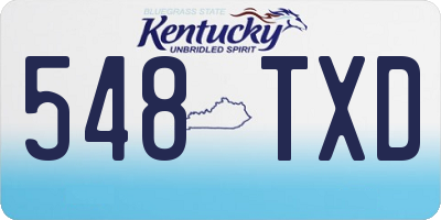 KY license plate 548TXD