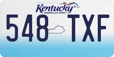 KY license plate 548TXF