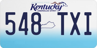 KY license plate 548TXI