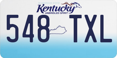 KY license plate 548TXL
