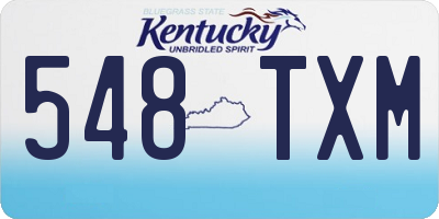 KY license plate 548TXM