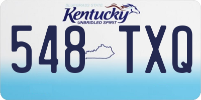 KY license plate 548TXQ