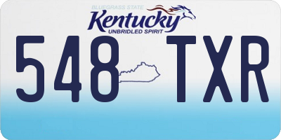 KY license plate 548TXR