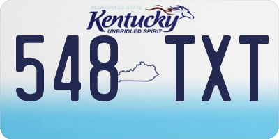 KY license plate 548TXT