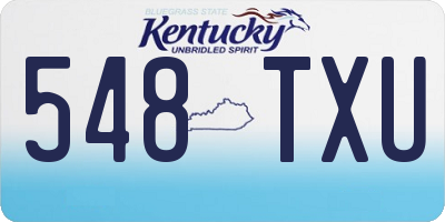 KY license plate 548TXU