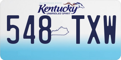 KY license plate 548TXW