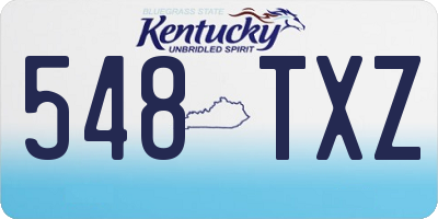KY license plate 548TXZ