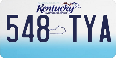 KY license plate 548TYA