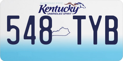 KY license plate 548TYB
