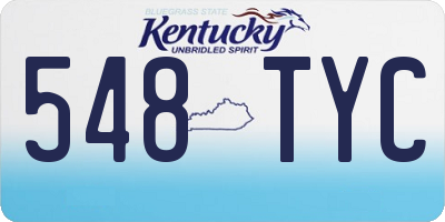 KY license plate 548TYC