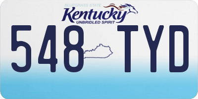 KY license plate 548TYD