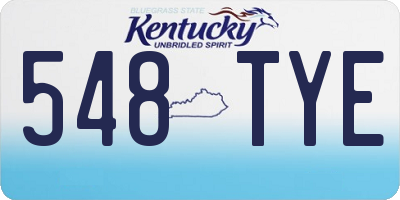 KY license plate 548TYE