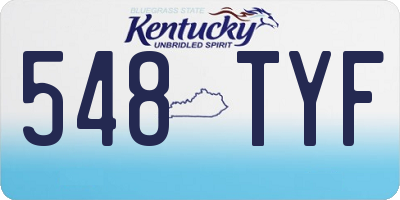 KY license plate 548TYF