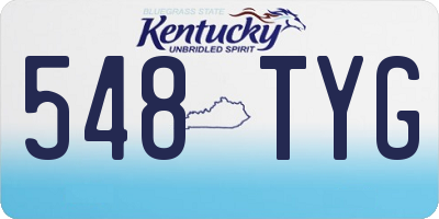 KY license plate 548TYG
